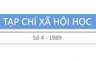 Tạp chí xã hội học – Số 4 – 1989