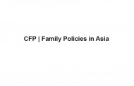 CFP | Family Policies in Asia