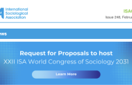 ISA World Congress of Sociology - Request for Proposals for hosting the XXII ISA World Congress of Sociology in 2031