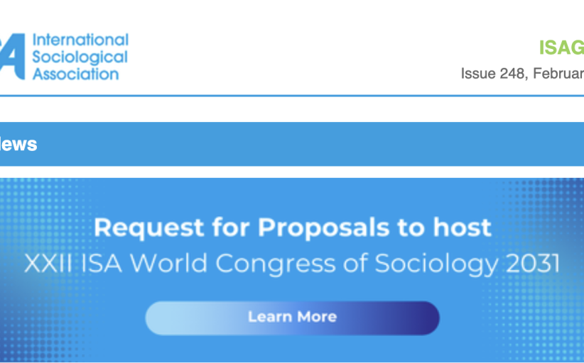 ISA World Congress of Sociology - Request for Proposals for hosting the XXII ISA World Congress of Sociology in 2031